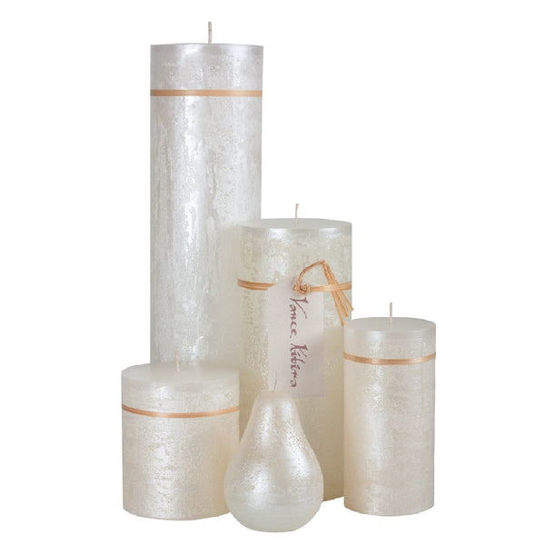 Buy Vance Kitira Ritz Timber Pillar Candle (3x6 Inch Pearl